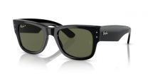 Ray-Ban Unisex Mega Wayfarer Sunglasses Black Frames with Polarized  Green Classic Lenses - RB0840S 51 mm