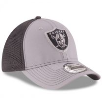 New Era Men's Gray/Graphite Las Vegas Raiders Grayed Out Neo 2 39THIRTY Flex Hat