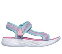 Skechers Girls' On The Go 600 - Crush Brights Sandals Aqua/Pink - 86982L-AQPK