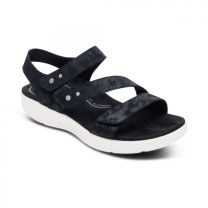 Aetrex Women's Savannah Sandal Black - EN2000W