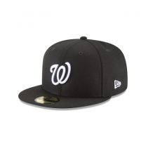 New Era Washington Nationals Basic 59FIFTY Fitted Cap Black & White - 11591091