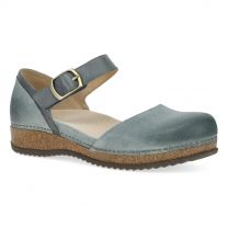 Dansko Women's Mae Mary Jane Denim Burnished Suede - 9613715300