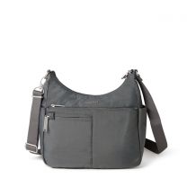 Baggallini Securtex Anti-Theft Free Time Crossbody Bag Charcoal - AFT464-B0021