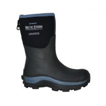 Dryshod Women's Arctic Storm Mid Extreme-Cold Conditions Winter Boot Black/Blue- ARS-WM-BL