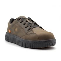 AIRWALK SAFETY Women's Camino Met Composite Toe Internal Metatarsal Guard Work Shoe Dark Coffee/Black - AW5050