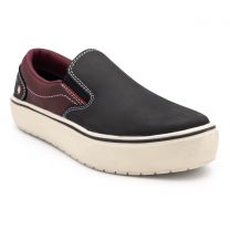 AIRWALK SAFETY Women's Venice Slip-On Composite Toe EH Work Shoe Black/Tawny Port Canvas - AW7050