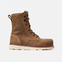 BRUNT Workwear Men's 8" Marin Soft Toe EH Waterproof Wedge Work Boot Brown - BRF10005-001