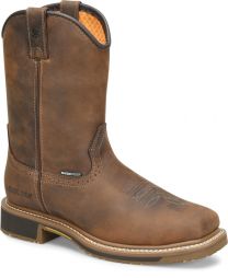 CAROLINA Men's 10" Anchor Soft Toe Waterproof Pull On Roper Work Boot Brown - CA8036