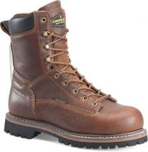 CAROLINA Men's 8" Grind Safety Lace-to-Toe Waterproof SR EH Composite Toe Work Boot Brown - CA8580