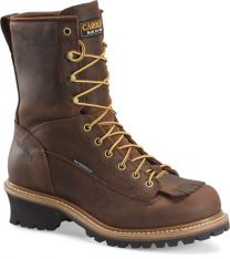 CAROLINA Men's 8" Spruce Steel Toe Waterproof Logger Work Boot Dark Brown - CA9824