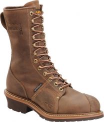 CAROLINA Men's 10" Linesman Composite Toe Waterproof Work Boot Dark Brown - CA904