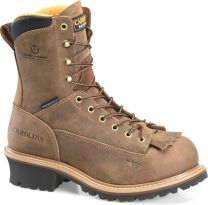 CAROLINA Men's 8" Driller Composite Toe Waterproof Logger Work Boot Dark Brown - CA9828