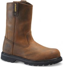 CATERPILLAR WORK Men's Revolver Steel Toe Pull On Work Boot Dark Brown - P89516