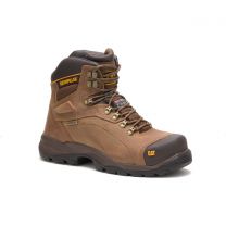 CATERPILLAR WORK Men's Diagnostic Hi Waterproof Thinsulate™ Steel Toe Work Boot Dark Beige - P89940