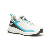 CATERPILLAR WORK Women's Streamline Runner Carbon Composite Toe Work Shoe Bright White/Blue - P91600