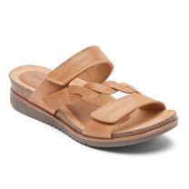 Cobb Hill Women's May Asymmetrical Slide Sandal Honey - CJ0953