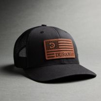 Durango Patriotic Logo Leather Patch Ball Cap Black - DAC0222-BLK