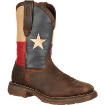 DURANGO WORK Men's Rebel™ By Durango Steel Toe Western Work Boot Brown/Texas Flag - DB021