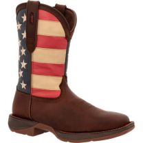 Durango Men's 11" Rebel™ by Durango Patriotic Pull On Western Boot Brown/Union Flag - DB5554