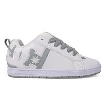 DC Shoes Men's Court Graffik Skate Shoe White/Grey - DC01668110-WHTGRY
