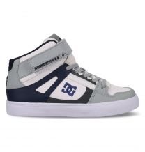 DC Kid's Pure Hi Top Ev Skate Shoes Grey/Blue/White - DC01795027-GYBLWH