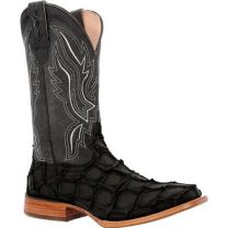 Durango Men's 12" Premium Exotics™ Western Boot Matte Black Pirarucu - DDB0381