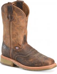 Double-H Boots Men's 11" Baker Steel Toe Roper Work Boot Tan Elephant Print/Sand - DH4671