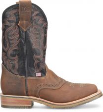 DOUBLE-H Men's 11" Crockett Non-Metallic SR EH Soft Toe Roper Boot Ginger/Black - DH4673