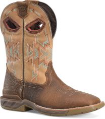 Double-H Boots Men's 11" Clem Wide Square Soft Toe Roper Work Boot Brown - DH5361