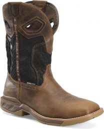 Double-H Boots Men's Zenon 11” Waterproof Square Toe Roper Non-Metallic Soft Toe Work Boot Black - DH5376