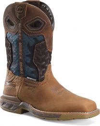 Double-H Boots Women's 10" Watcher Composite Toe Waterproof Roper Work Boot Blue/Brown - DH5392