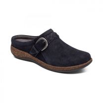 Aetrex Women's Libby Braided Clog Navy Suede - DM215W