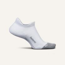 Feetures Unisex Elite Max Cushion No Show Tab Socks White - EC50158