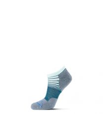FITS Women's Light Runner Low Cut Tri-Stripe Socks Reflecting Pond/Stormy Weather - F3108-438