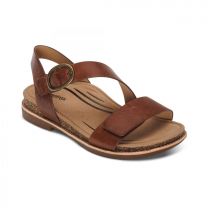 Aetrex Women's Tamara Asymmetrical Quarter Strap Sandal Walnut - FC101W