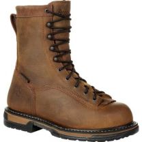 Rocky FQ0005698 Men's 8" WRK BRN RWP Medium 8 Work Boots Brown