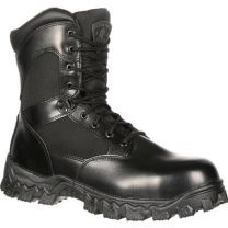 ROCKY WORK Men's Alpha Force Zipper Composite Toe Public Service Boot Black - FQ0006173