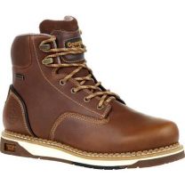 GEORGIAL BOOT Men's 6" AMP LT Wedge Steel Toe Waterproof Work Boot Brown - GB00351