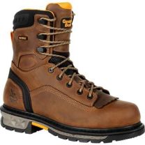 GEORGIA BOOT Men's 8" Carbo-Tec LTX Nano Composite Toe Waterproof Work Boot Black/Brown - GB00477