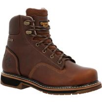 GEORGIA BOOT Men's 6" AMP LT Edge Waterproof Work Boot Brown - GB00464