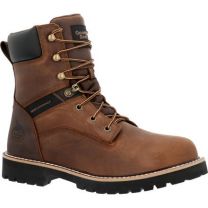 GEORGIA BOOT Men's 8" Core 37 Soft Toe Waterproof Work Boot Brown - GB00637