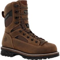 GEORGIA BOOT Men's 9" LTX Logger Composite Toe 400G Insulated Waterproof Work Boot Brown - GB00681