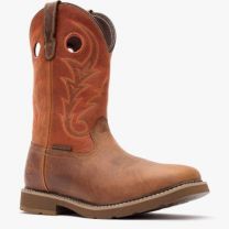 GEORGIA BOOT Men’s 11” Core 37 Western Waterproof Soft Toe Pull-On Work Boot Brown Rust - GB00693
