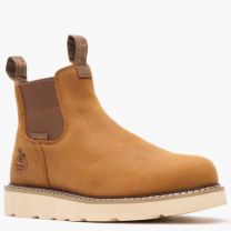 GEORGIA BOOT Men’s 6” Core 37 Wedge Waterproof Chelsea Soft Toe Work Boot Barracuda Gold - GB00694
