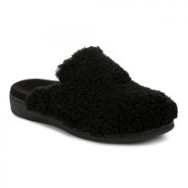 Vionic Women's Gemma II Slippers Black Faux Shearling -