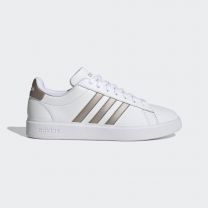 Adidas Women's Grand Court 2.0 Sneaker - Cloud White/Platinum Metallic/Platinum Metallic - GW9215