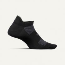 Feetures Unisex High Performance Max Cushion No Show Tab Socks Black - FA5001