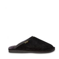 Old Friend Men's Scuff Slipper Black Wide Width - 421216-BLK