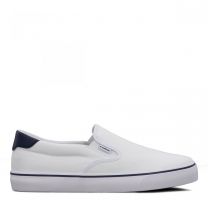 Lugz Men’s Clipper Slip-On Sneaker White/Peacoat Blue - MCLIPRC-1342
