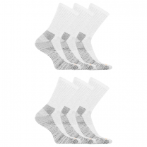 Merrell Men's Work Crew Socks White (6 pairs) - MEA33559C6B2001-WHITE